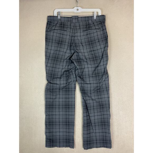 Nike Golf Pants Mens 32x32 Gray Plaid Tour Performance Dri Fit Straight Leg Pant - Picture 12 of 13
